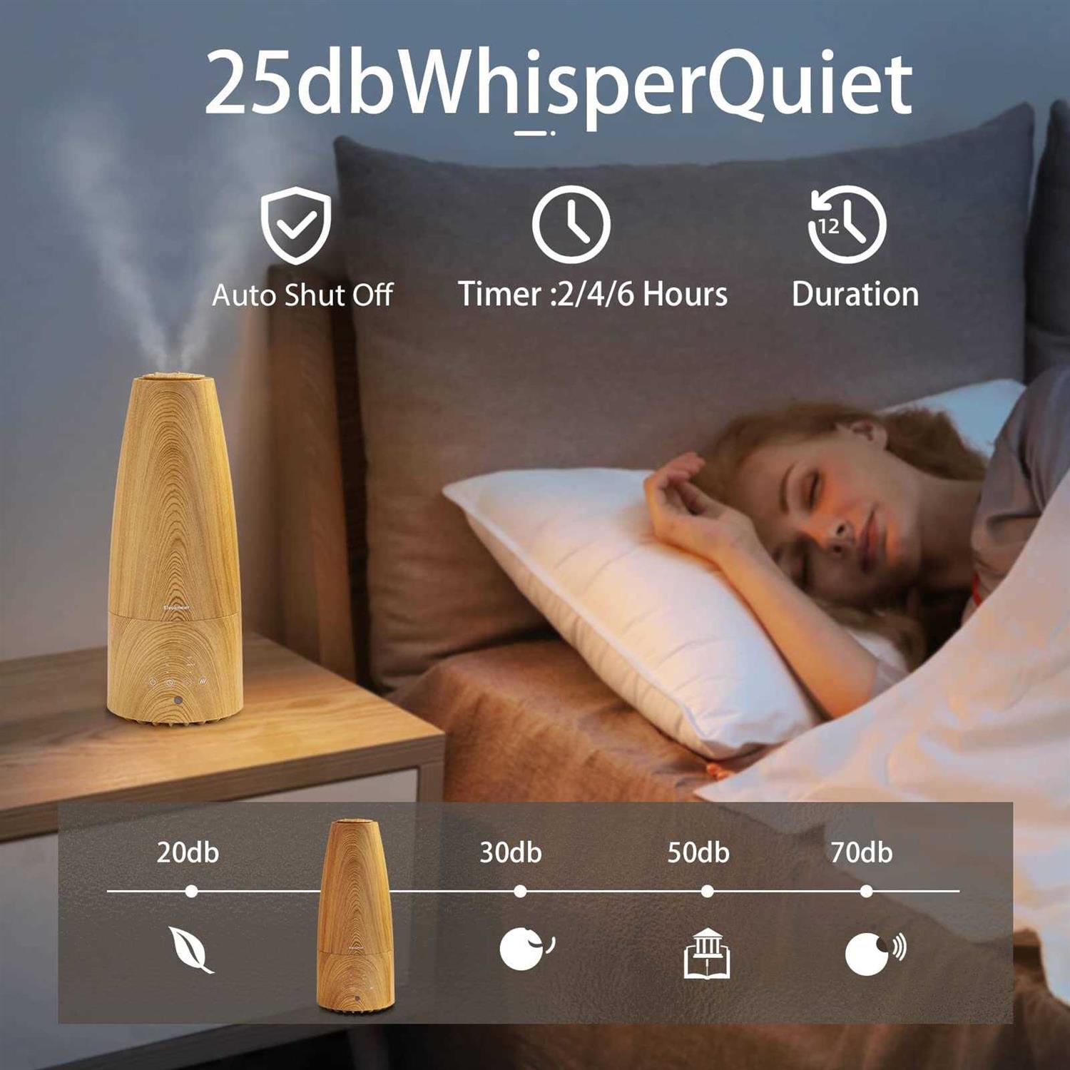 elecameier Cool Mist Humidifier,elecameier Warm and Cool Mist Humidifier for Home/bedroom with remote control smart air Humidifier for d - Image 5