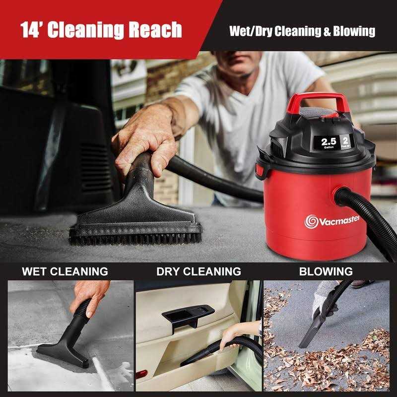 Vacmaster VOM205P 2.5 Gallon 1.75 HP Portable Wet Dry Vacuum - Image 5