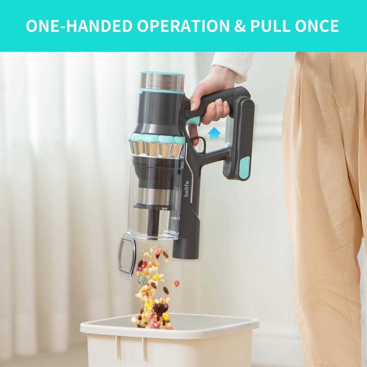 Belife Cordless Vacuum Cleaner 26Kpa Powerful Stick Vacuum up to 50Mins Runtime - Image 4