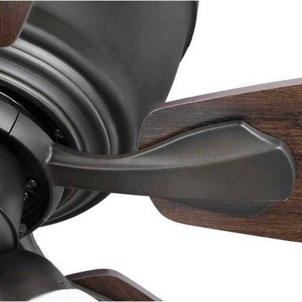 Hampton Bay Sidlow 52 in. Indoor LED Hugger Dry Rated Ceiling Fan with 5 QuickInstall Reversible Blades and Light Kit - Image 4