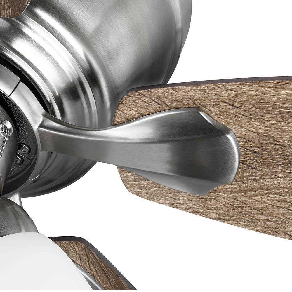 Hampton Bay Sidlow 52 in. Indoor LED Hugger Dry Rated Ceiling Fan with 5 QuickInstall Reversible Blades and Light Kit - Image 4