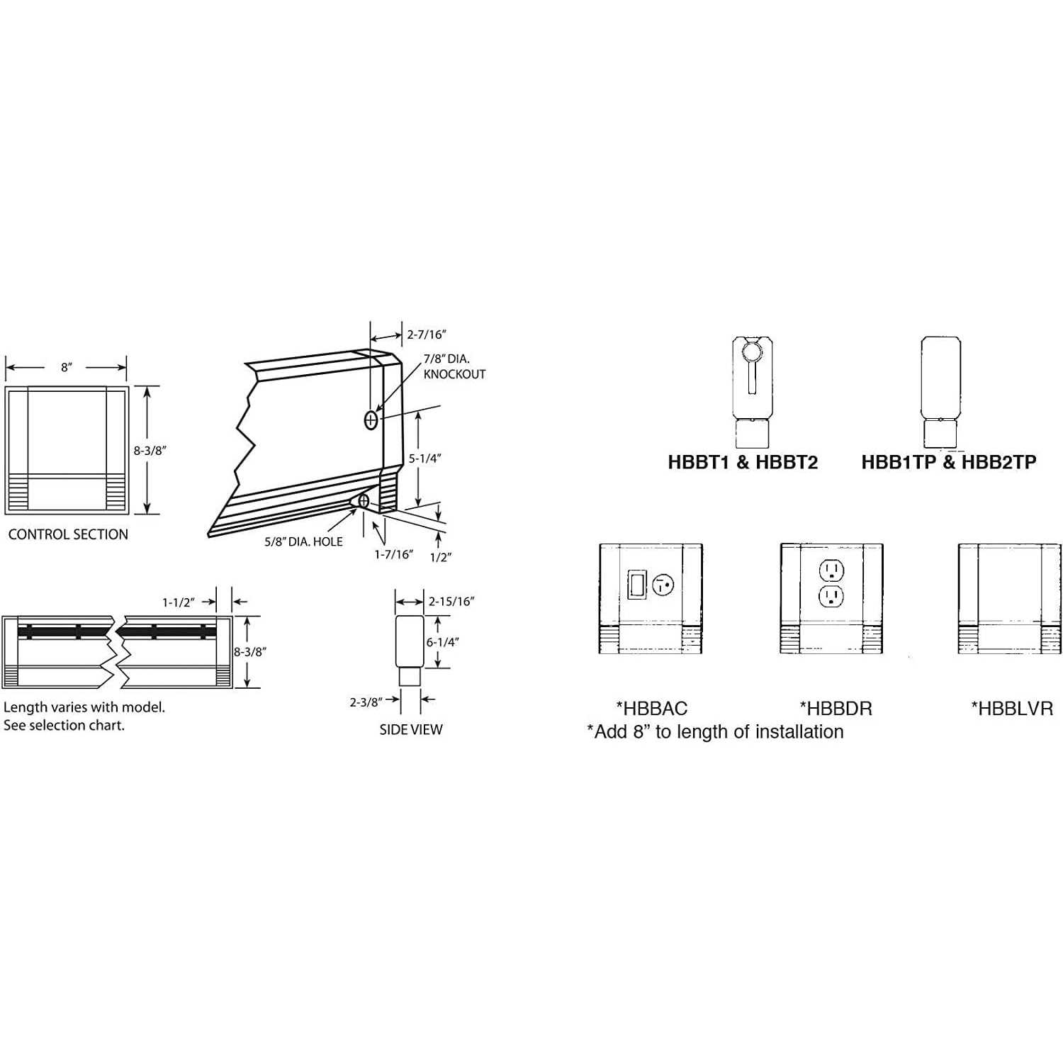 Fahrenheat PLF1004 Hydronic Baseboard Heater, 240-Volt - Image 3