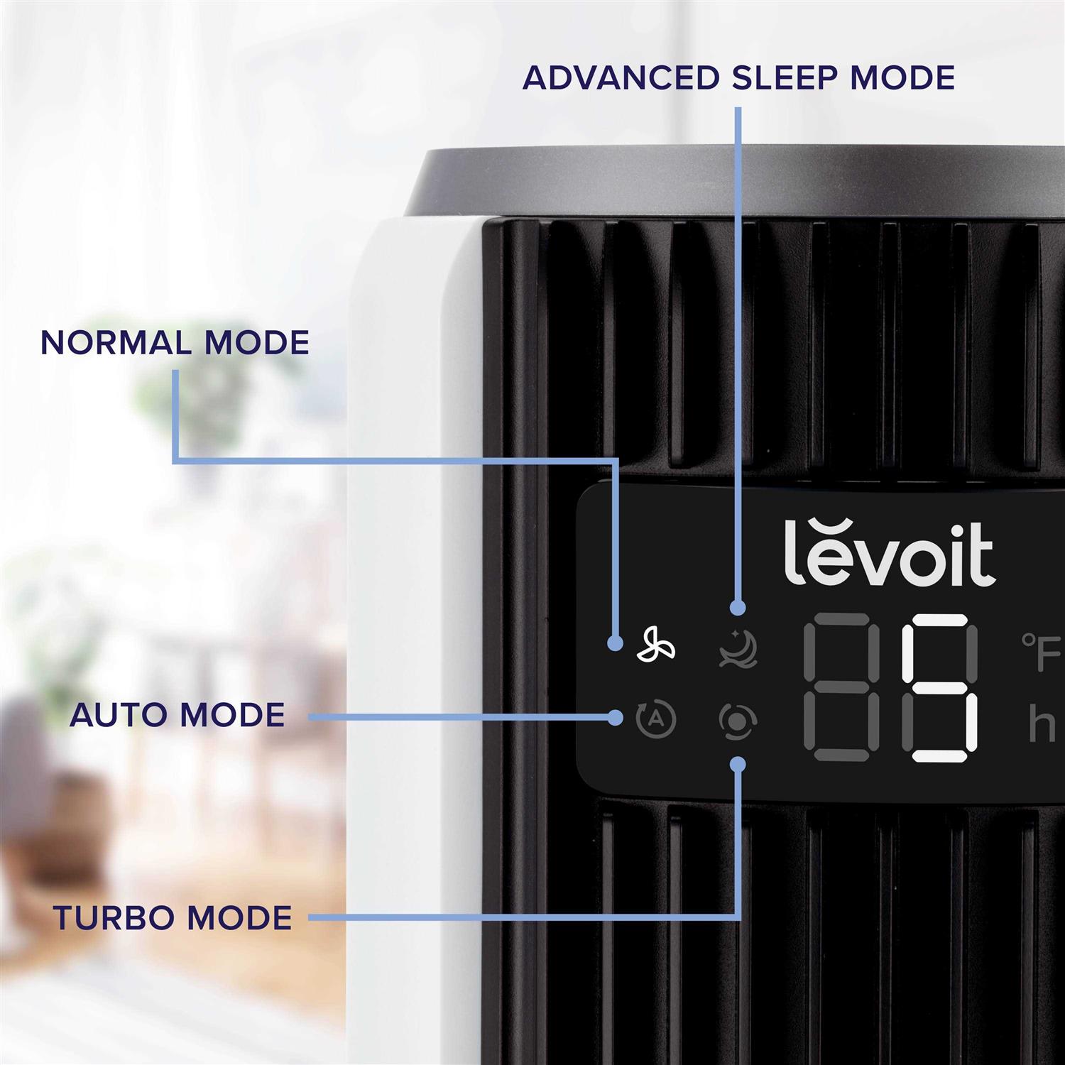 Levoit Classic 36-Inch Tower Fan, Bladeless and 90° Oscillating with 5 Speeds - Image 3