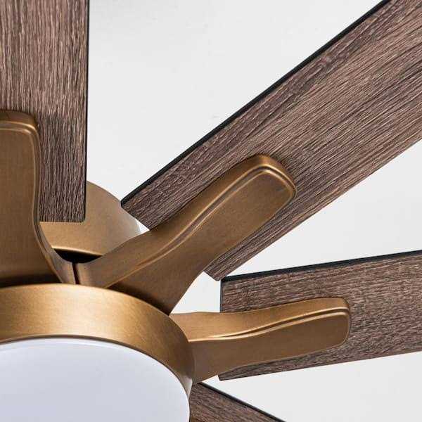 matrix decor 65-in Gold Reversible 8-Blades Large Windmill Ceiling Fan with Lights and Remote - Image 5