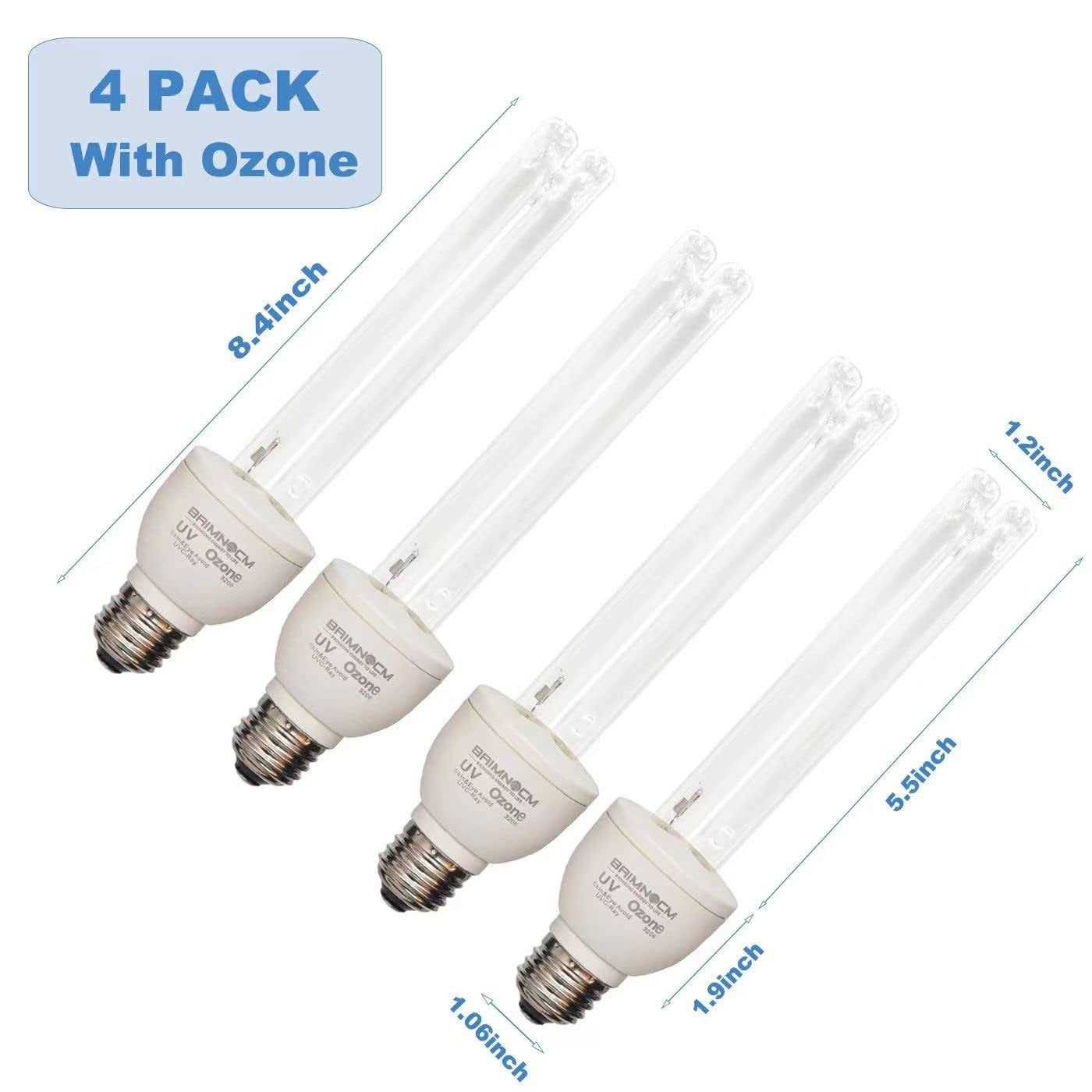 BAIMNOCM 2 Pack Germicidal UV Sanitizer Light Bulb with Ozone 25 Watt UVC Bulb - Image 4