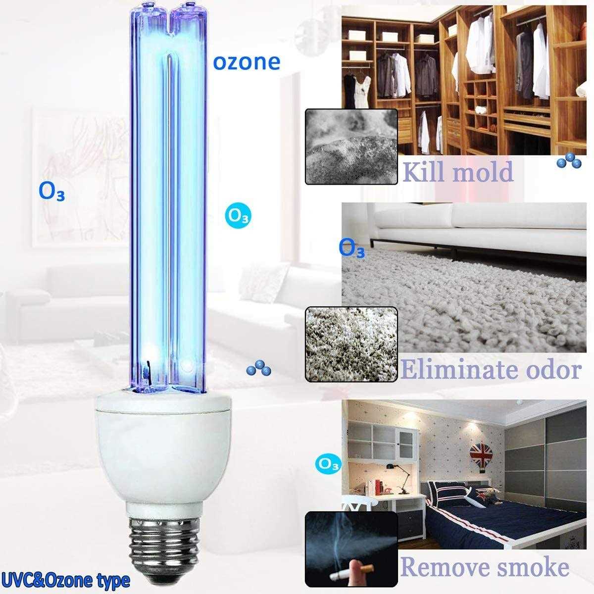 BAIMNOCM 2 Pack Germicidal UV Sanitizer Light Bulb with Ozone 25 Watt UVC Bulb - Image 3