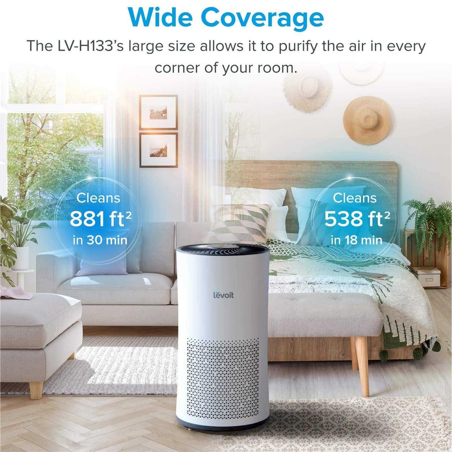 Levoit Air Purifier True HEPA Filter Air Cleaner for Home Large Room with H13 - Image 3