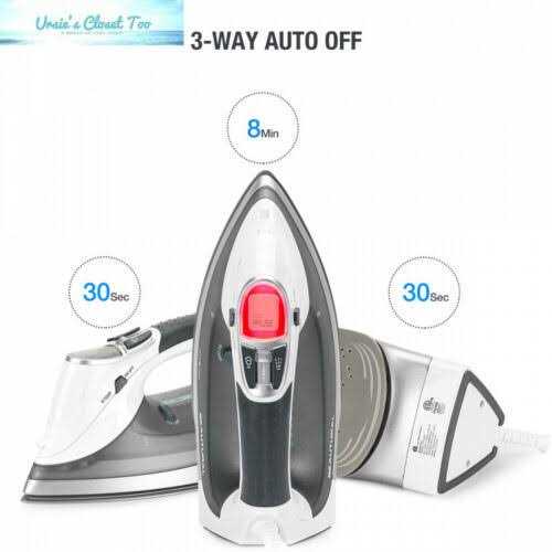 BEAUTURAL 1800-Watt Steam Iron with Digital LCD Screen, Double-Layer and Ceramic Coated Soleplate, 3-Way Auto-Off, 9 Preset Temperature and Steam - Image 4