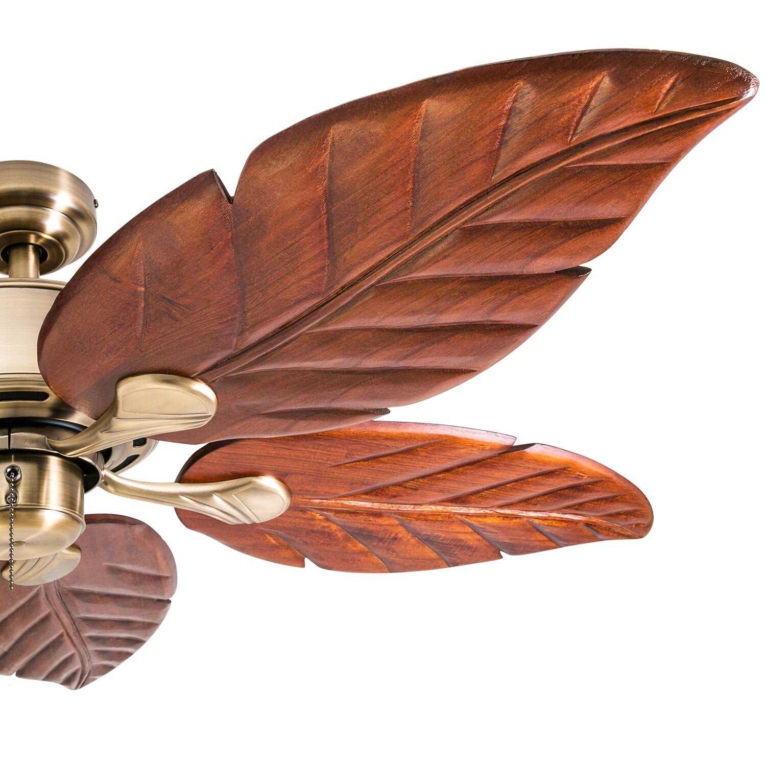 Honeywell Willow View 52 Brass Tropical Ceiling Fan - Image 4