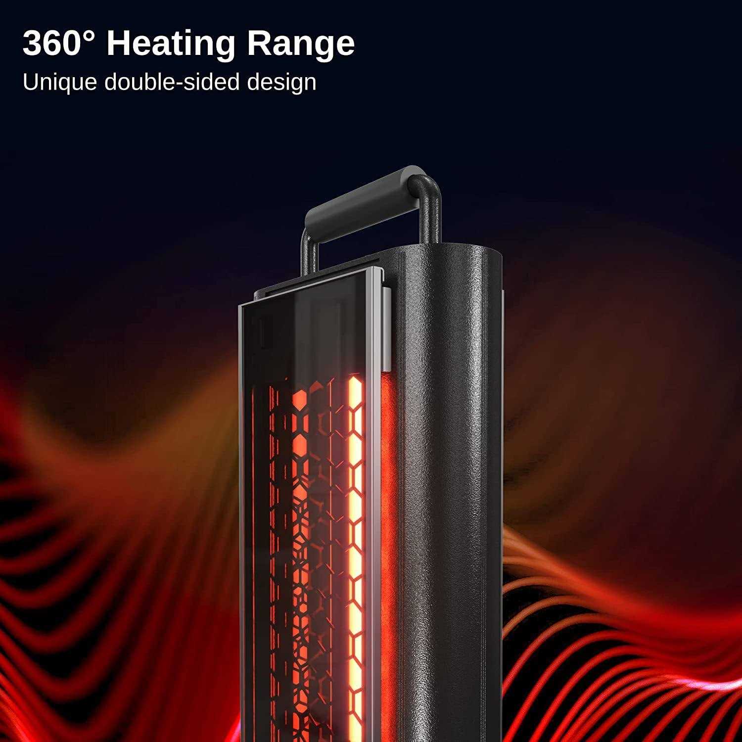 East OAK 1200W Patio Heater Under Table Electric Heater with Double-Sided - Image 3