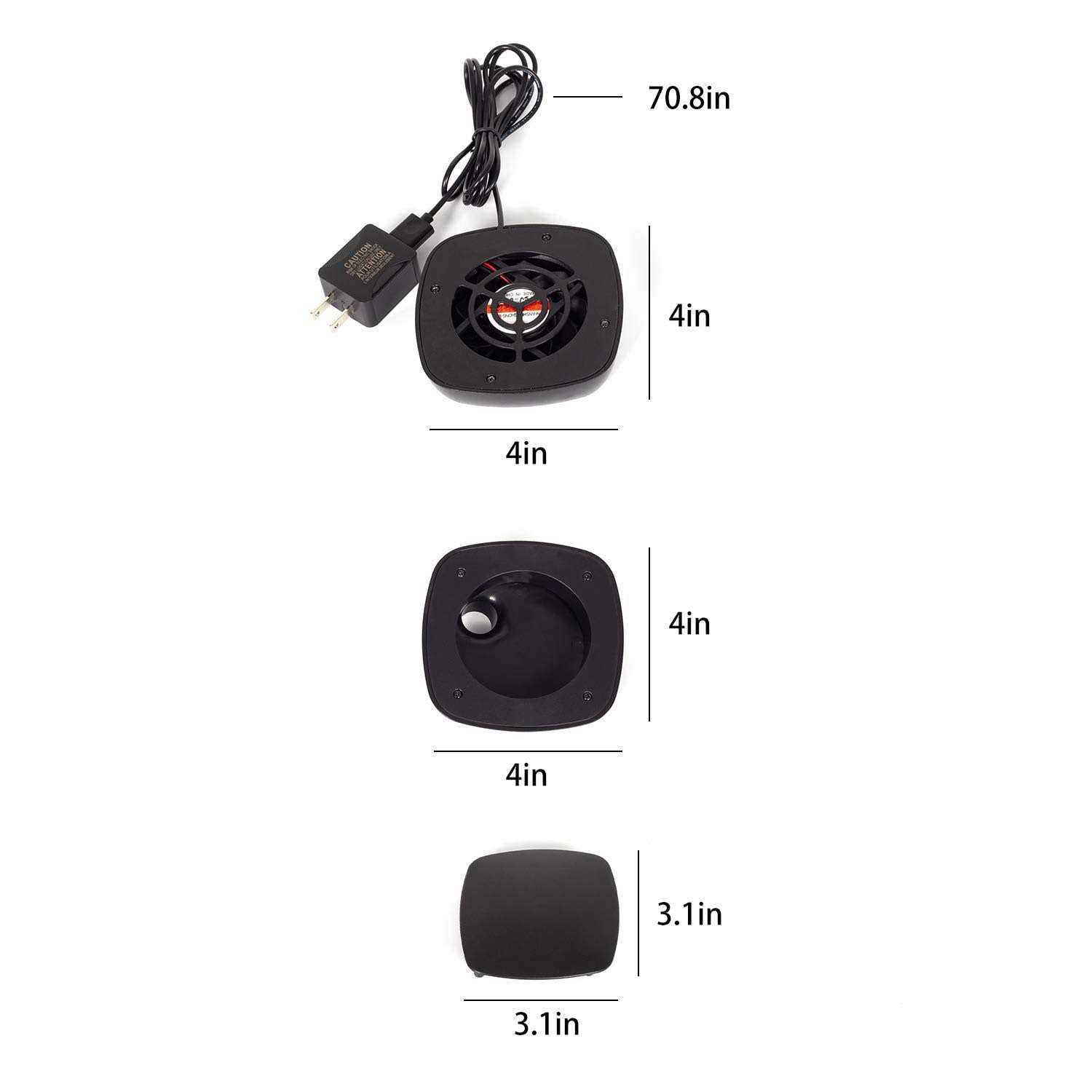 REPTI ZOO Reptile Dehumidifier Glass Terrarium Air Purifier Fan Amphibian Strong Magnetic Mounting Ventilation Fan - Image 5