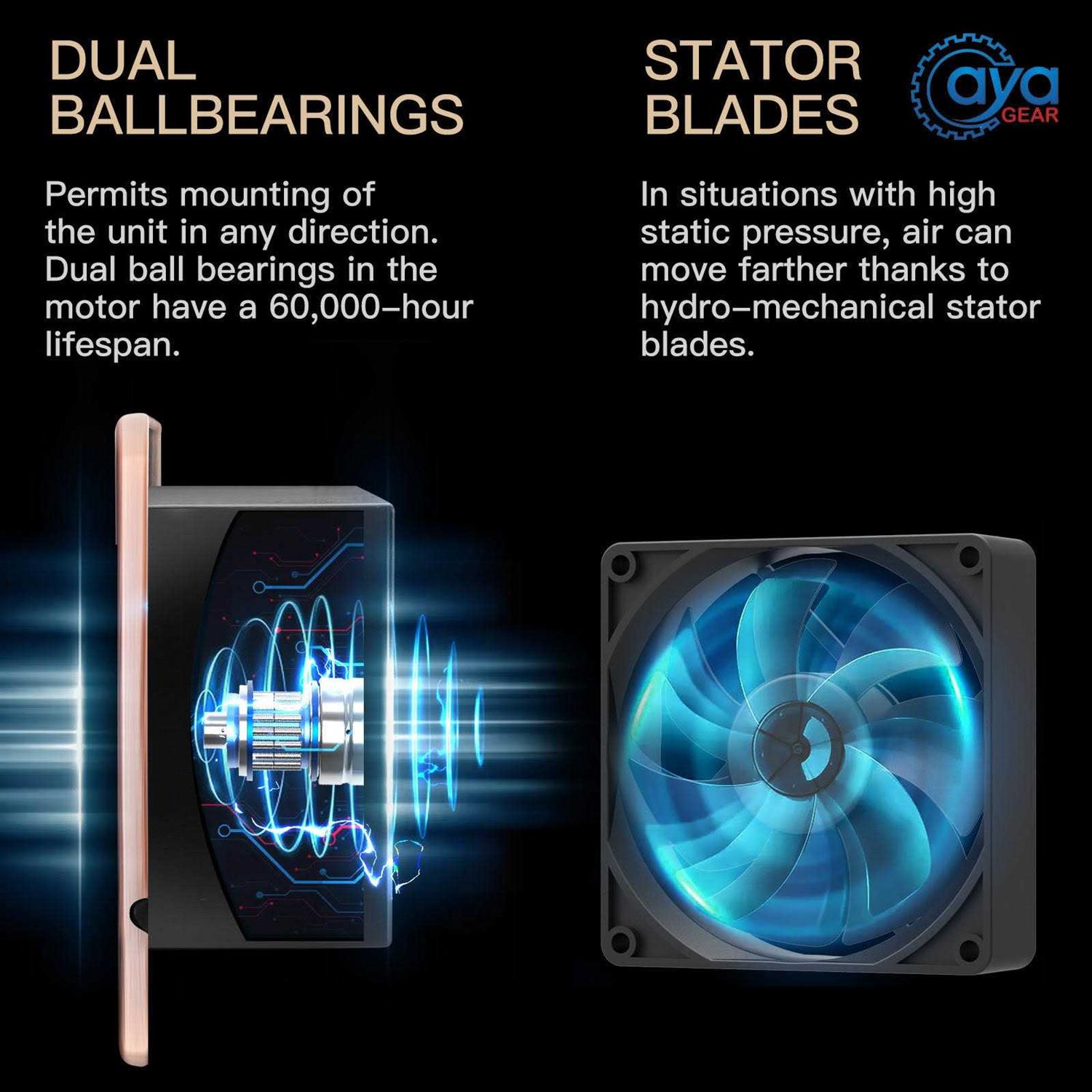 AyA Gear Register Booster Fan Quiet ac vent Fan with Thermostat Control - Image 4