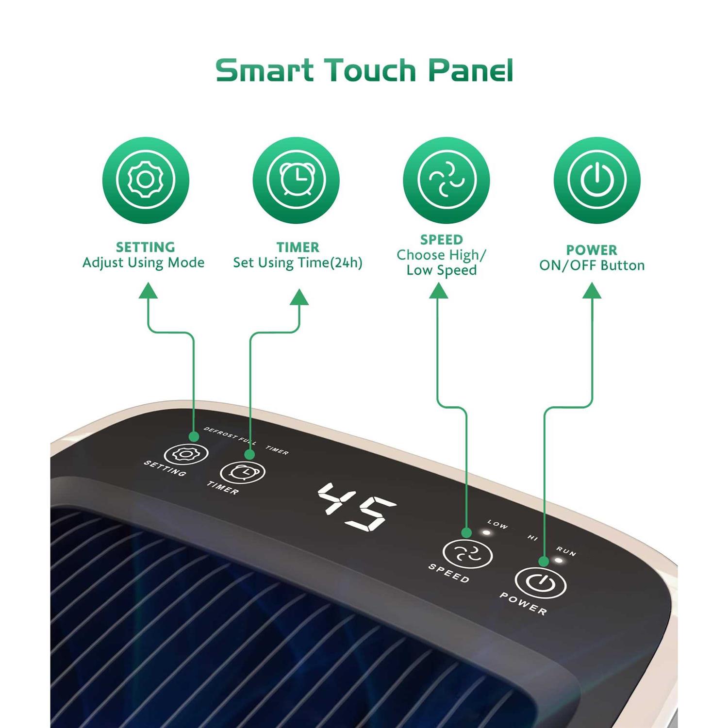 RUWORA Dehumidifier 2500 Sq.Ft 30 Pint Dehumidifiers with Drain Hose - Image 4