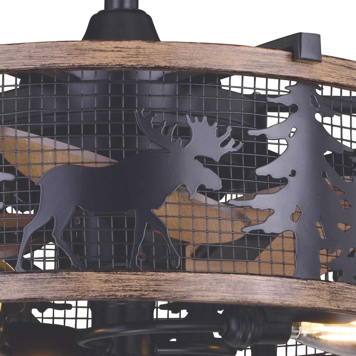 Vaxcel Kodiak 21 in. Ceiling Fan Black and Burnished F0103 - Image 4