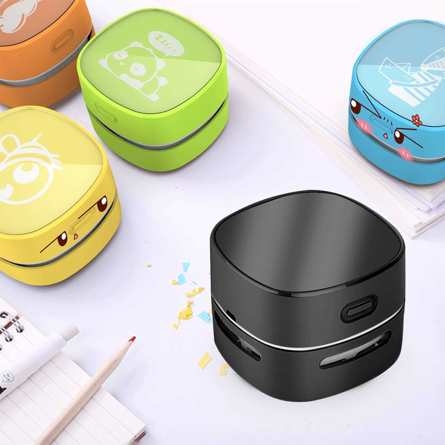 ODISTAR Desktop Vacuum Cleaner,Mini Table dust Sweeper Energy Saving,High Endurance up to 400 mins,Cordless&360o Rotatable Cleaning Hairs - Image 3