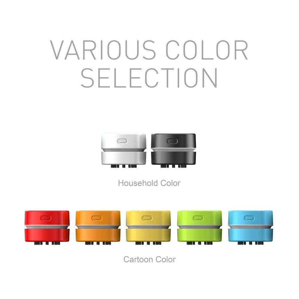 ODISTAR Desktop Vacuum Cleaner,Mini Table dust Sweeper Energy Saving,High Endurance up to 400 mins,Cordless&360o Rotatable Cleaning Hairs - Image 4