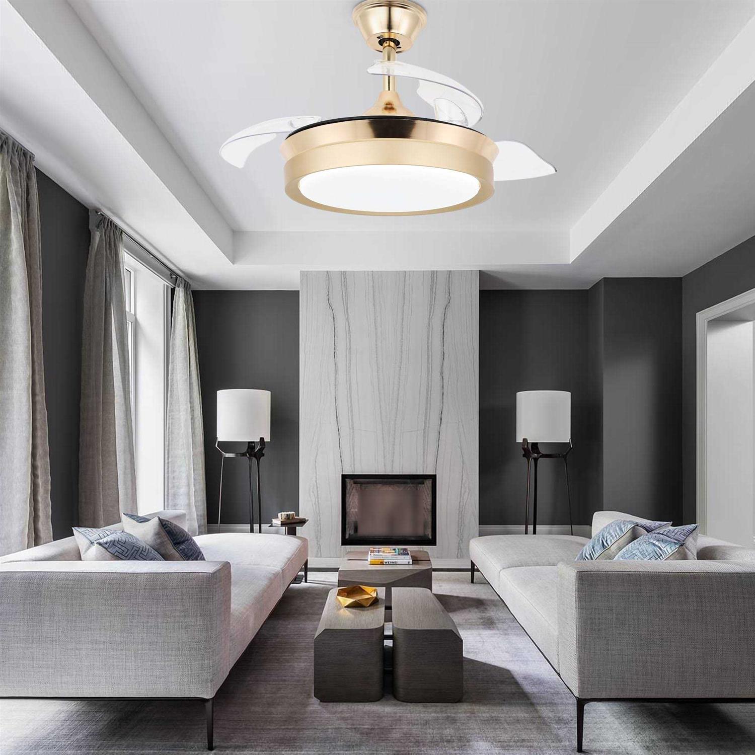 Bella Depot 42 Retractable Ceiling Fan with Dimmable Led Light - Image 5