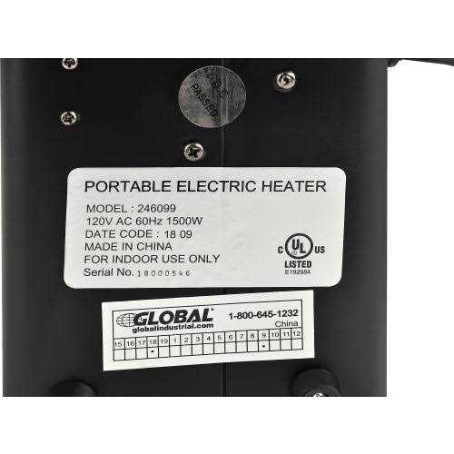 Global Industries 246099 Portable Electric Heater Milkhouse 1500W Steel - Image 5