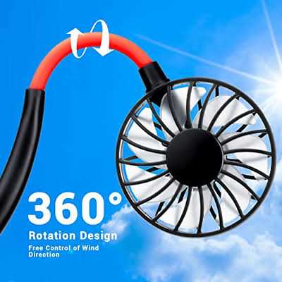 Portable Neck Fan Rechargeable Personal Hand-Free Fan Mini Usb Wearable Neckband Sport Fan - Image 3