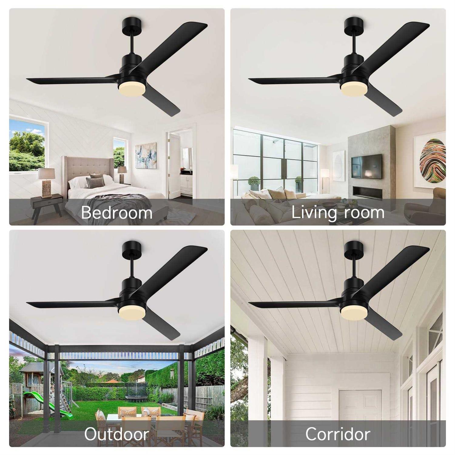 alescu Ceiling Fans with Lights Outdoor Ceiling Fan with Remote - Image 5