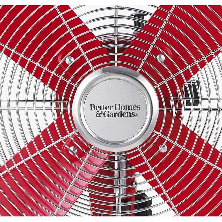 Better Homes Gardens 16 inch Retro 3-Speed Metal Pedestal Fan - Image 4