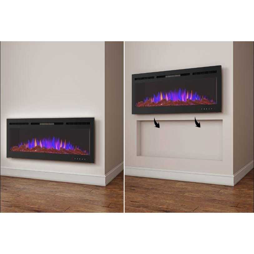 Hastings Home 50-Inch Wall Electric Fireplace - Image 3