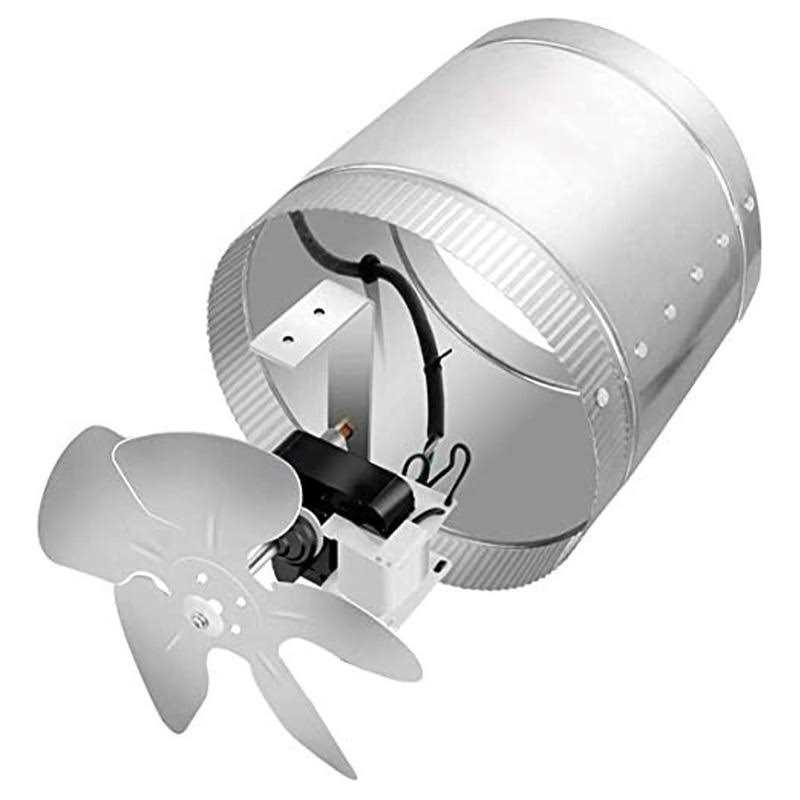 iPower 4 in. 100 CFM Booster Fan Inline Vent Blower 5.5 Intake Grounded Power Cord 8 ft. Ducting - Image 4