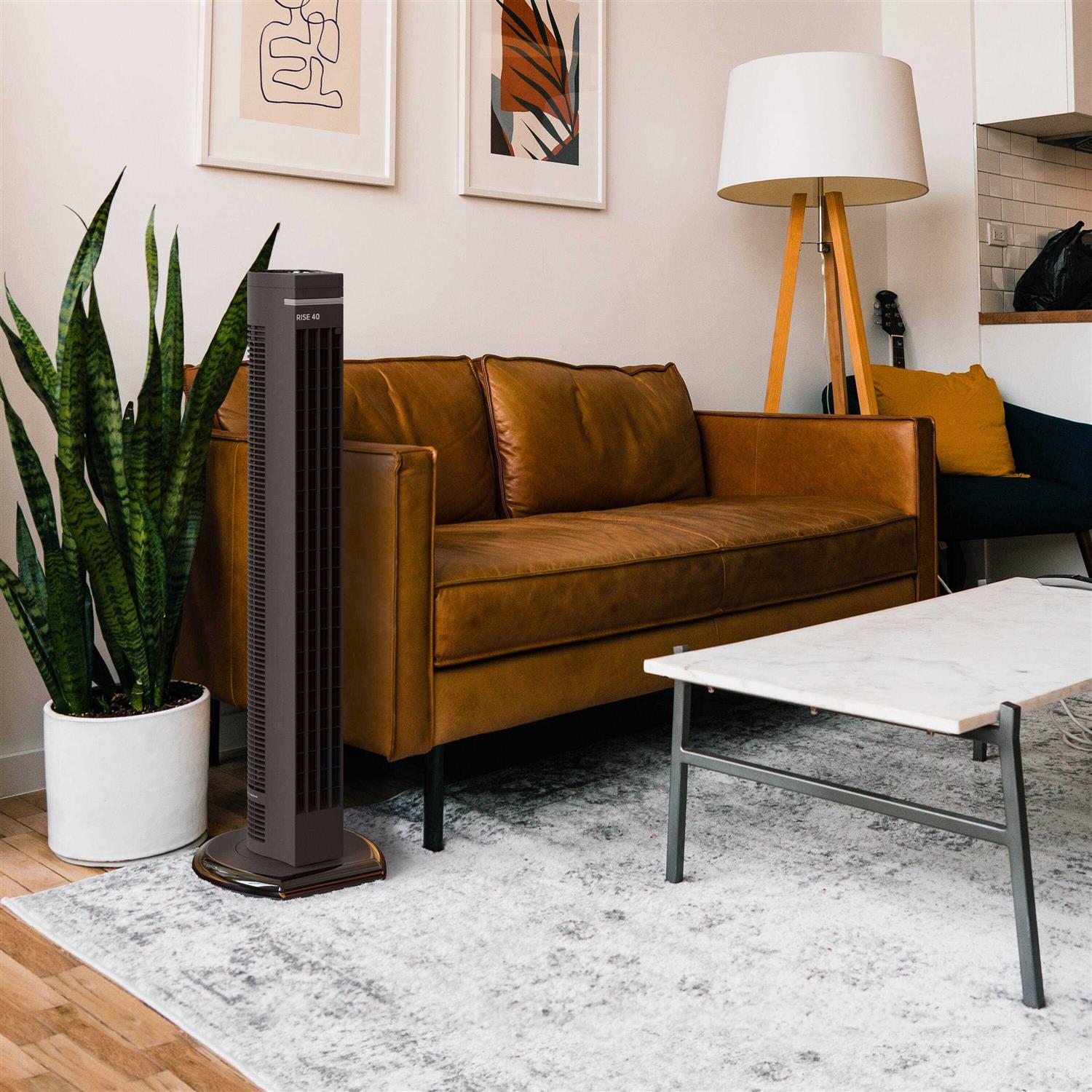 Sharper Image Rise 40 Oscillating Tower Fan with Remote - Image 5