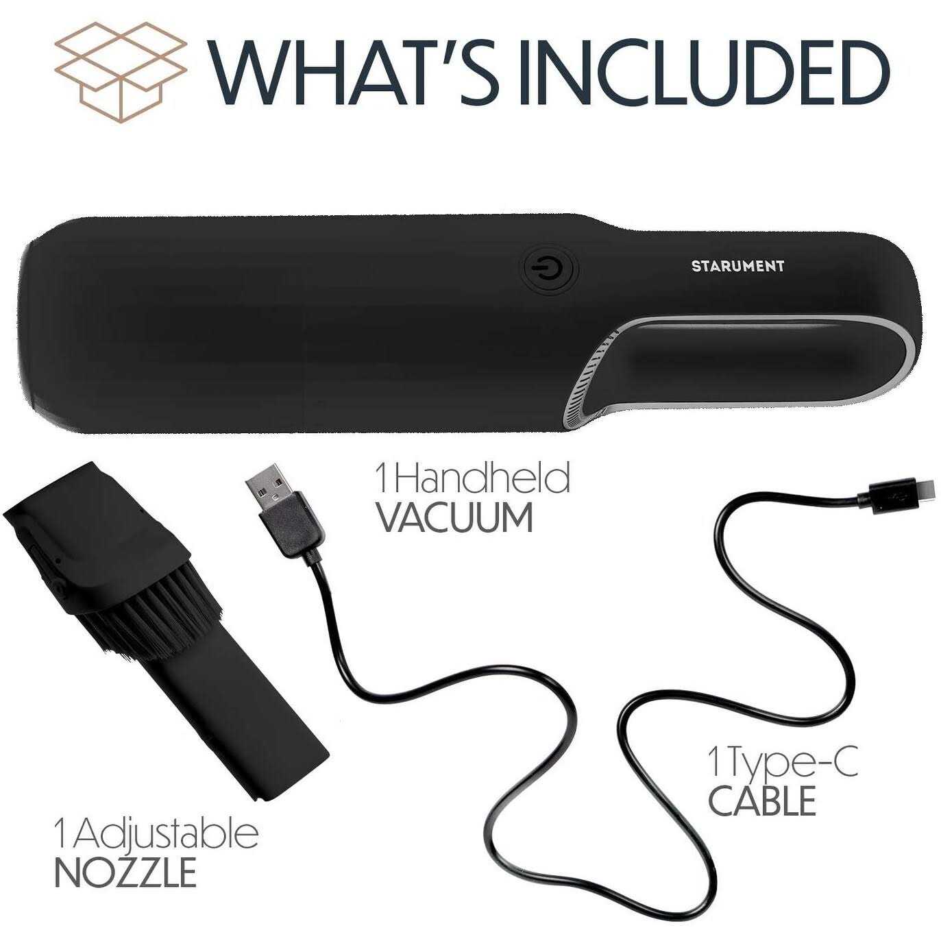 Starument Portable Hand Vacuum Cleaner Handheld Cordless Cleaner for Dust Pet Hair Dirt Home - Image 5