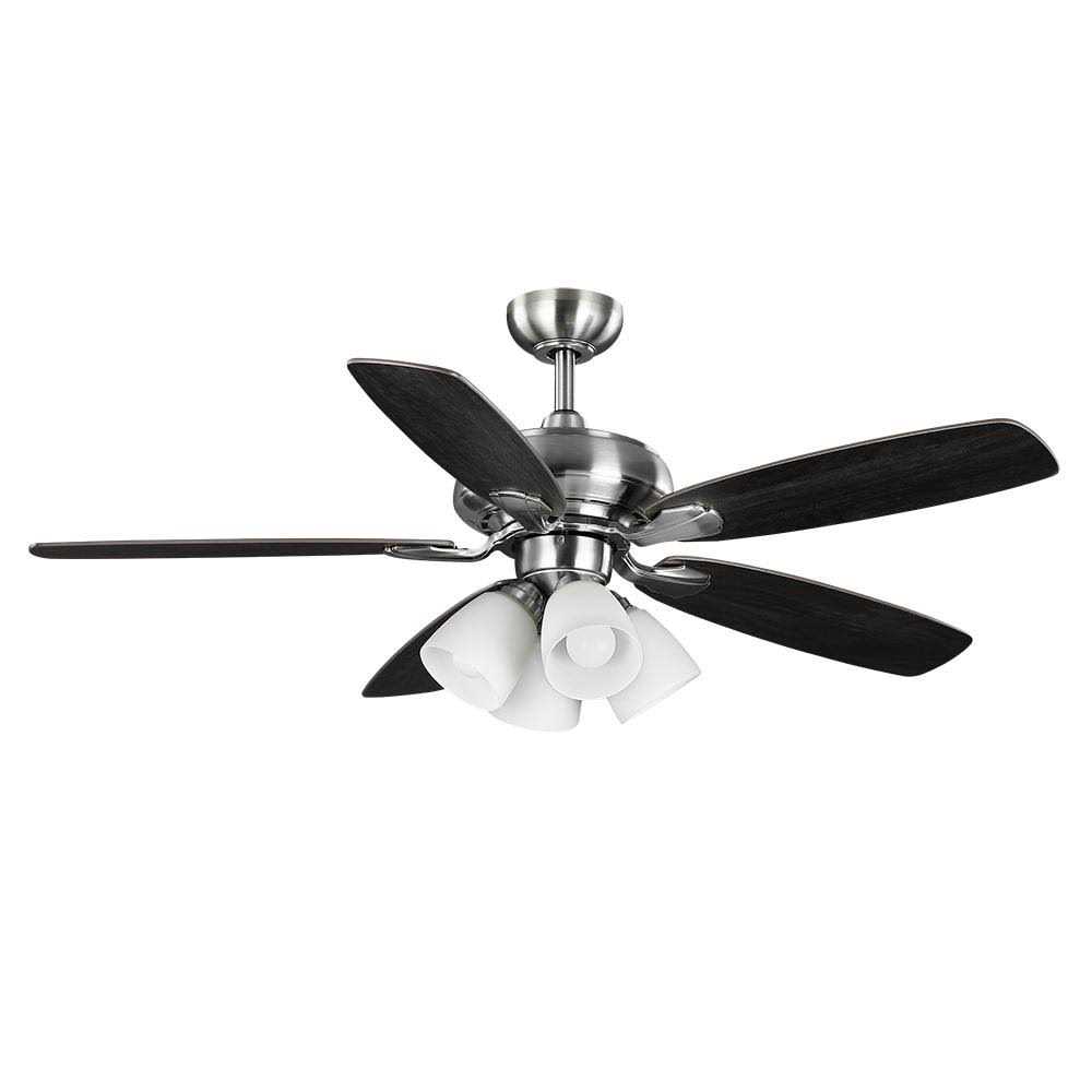 Hampton Bay Hollis 52 in. Indoor LED Dry Rated Ceiling Fan with 5 Reversible Blades, Light Kit and Remote Control - Image 4