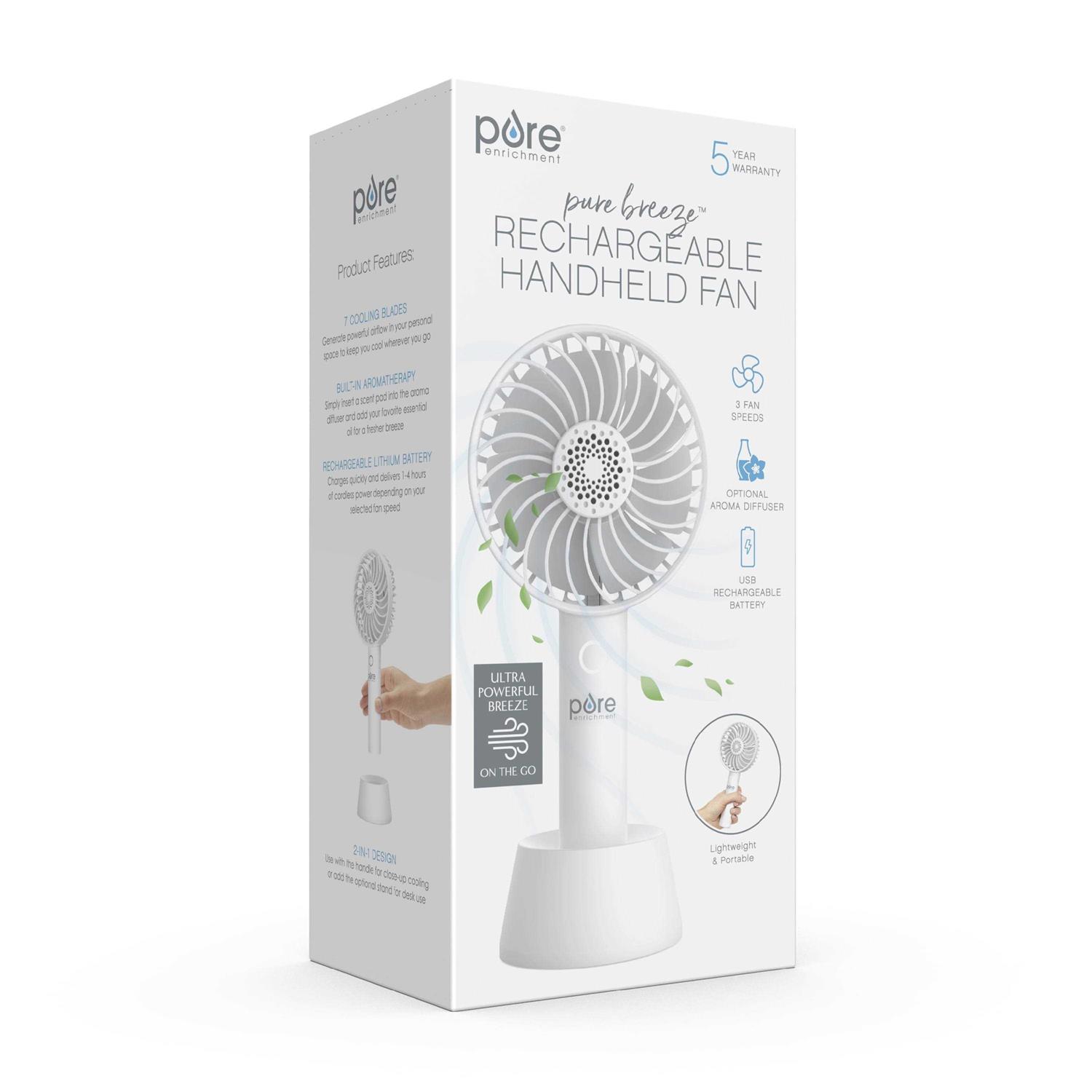 Pure Enrichment PureBreeze Personal Handheld Fan with Base - Image 3