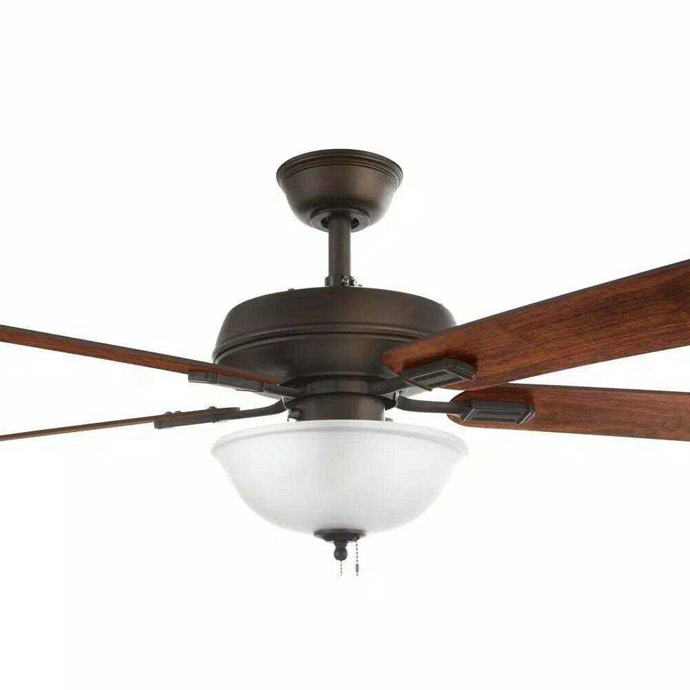 Hampton Bay Larson 52 in. LED Oil Rubbed Bronze Ceiling Fan with Light Kit AL420-ORB - Image 5
