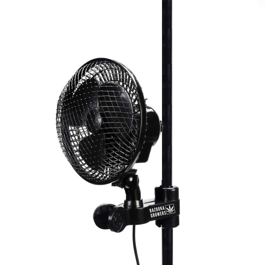 Bazooka Growers Rotating 6 Inch Grow Tent Fan with Adjustable Grip Clip and Two Speed Options and Oscillating Feature - Image 4