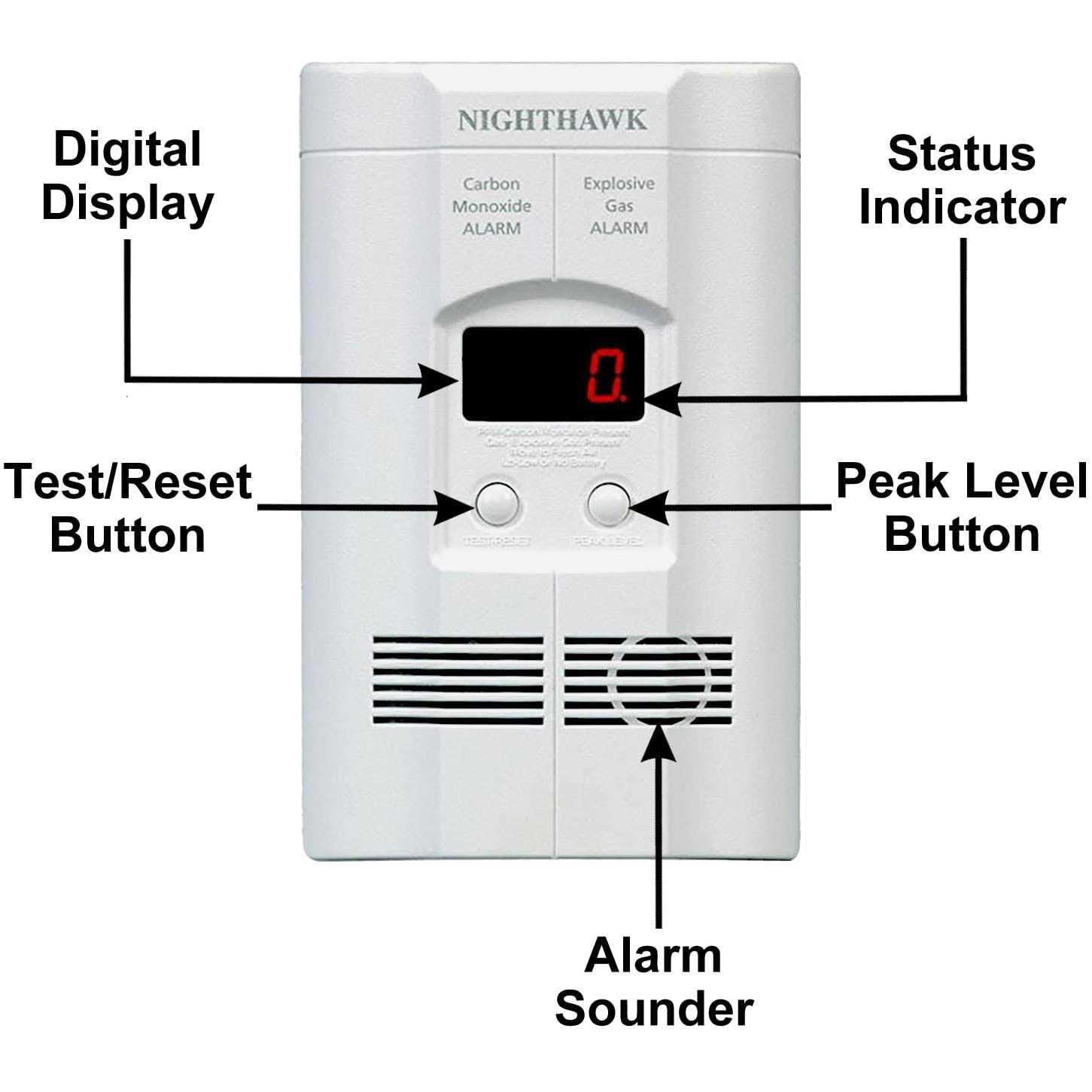 Kidde Nighthawk Plug-In Carbon Monoxide u0026 Explosive Gas Detector Alarm - Image 5