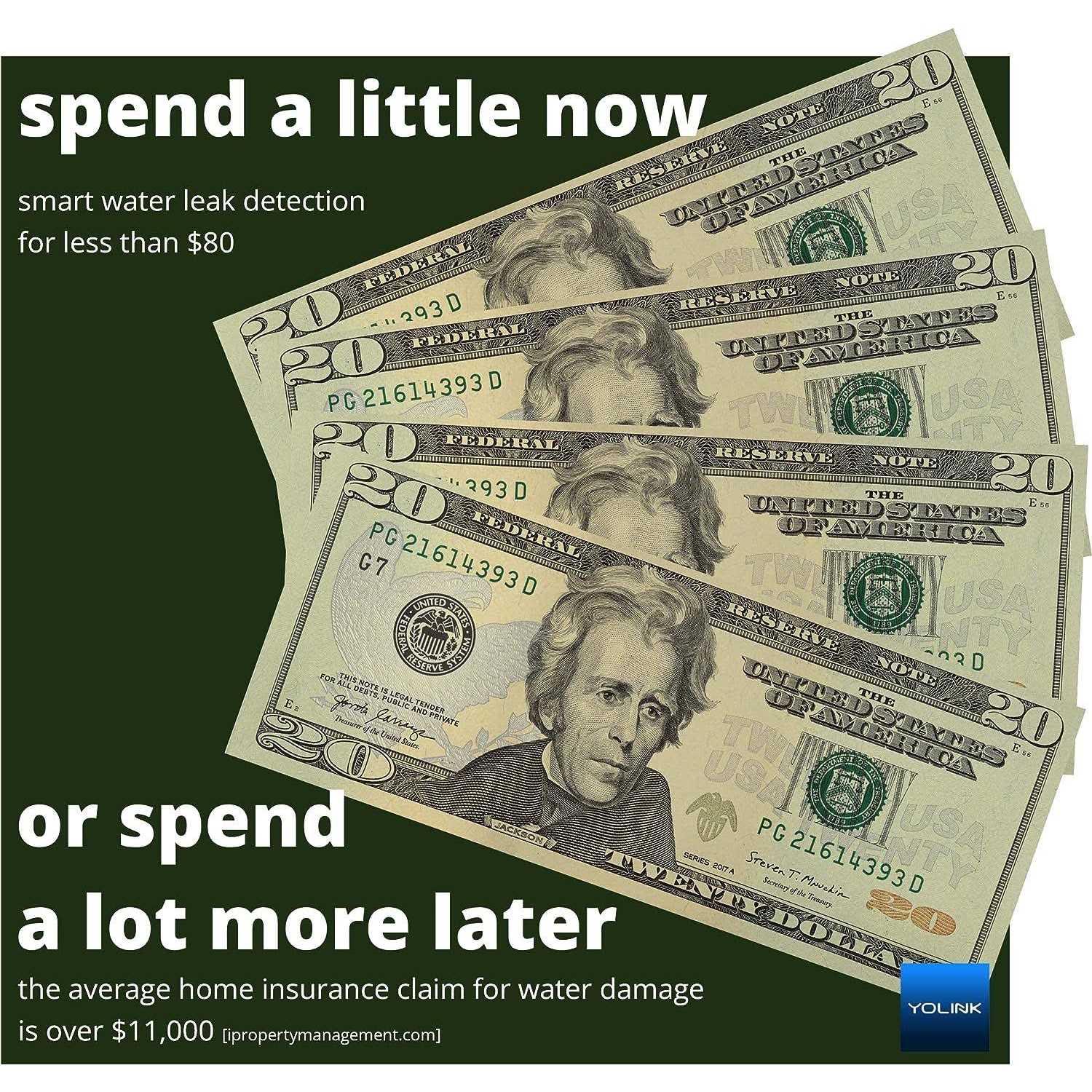 Yolink Smart Home Starter Kit Hub & Water Leak Sensor 4-Pack - Image 5